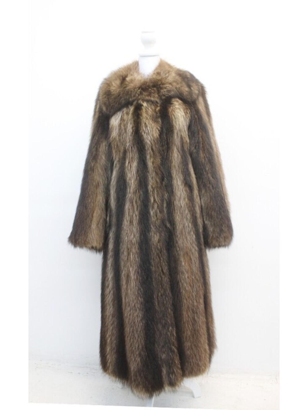EXCELLENT RACCOON RACOON FUR COAT JACKET WOMEN WOMAN SIZE 2 PETITE